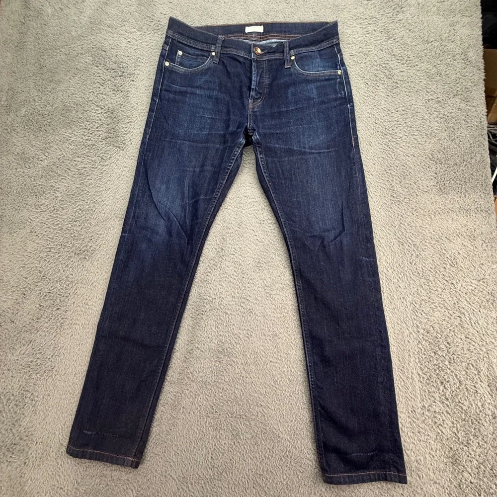 Unbranded Brand UB422 Jeans Mens 34 Blue 11oz‎ Selvedge Tight Fit Stretch Denim